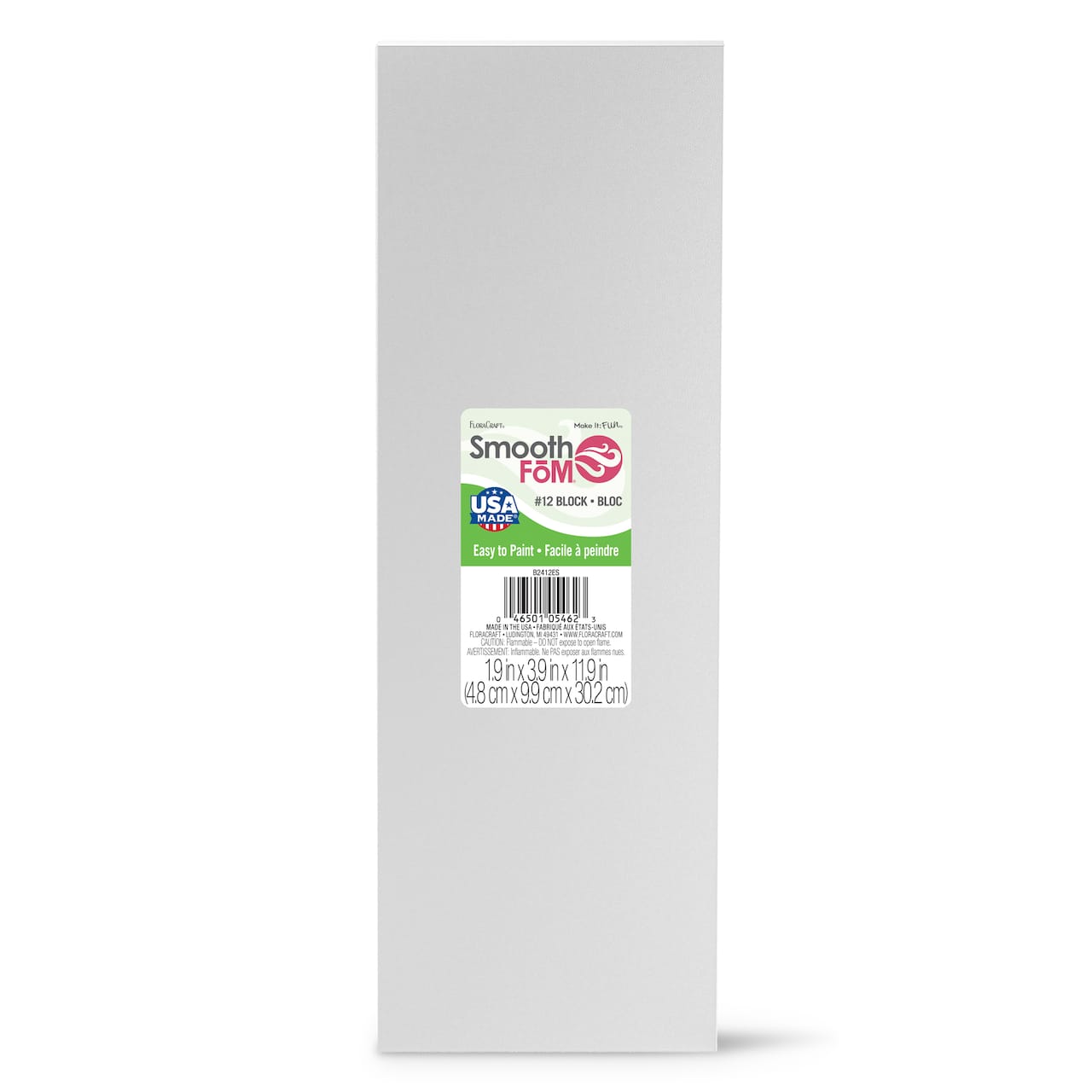 24 Pack: FloraCraft® SmoothFōM® 2" x 4" x 12" White Foam Block